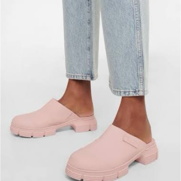 Ganni Shoes - NIB Pink Ganni Rubber Clogs